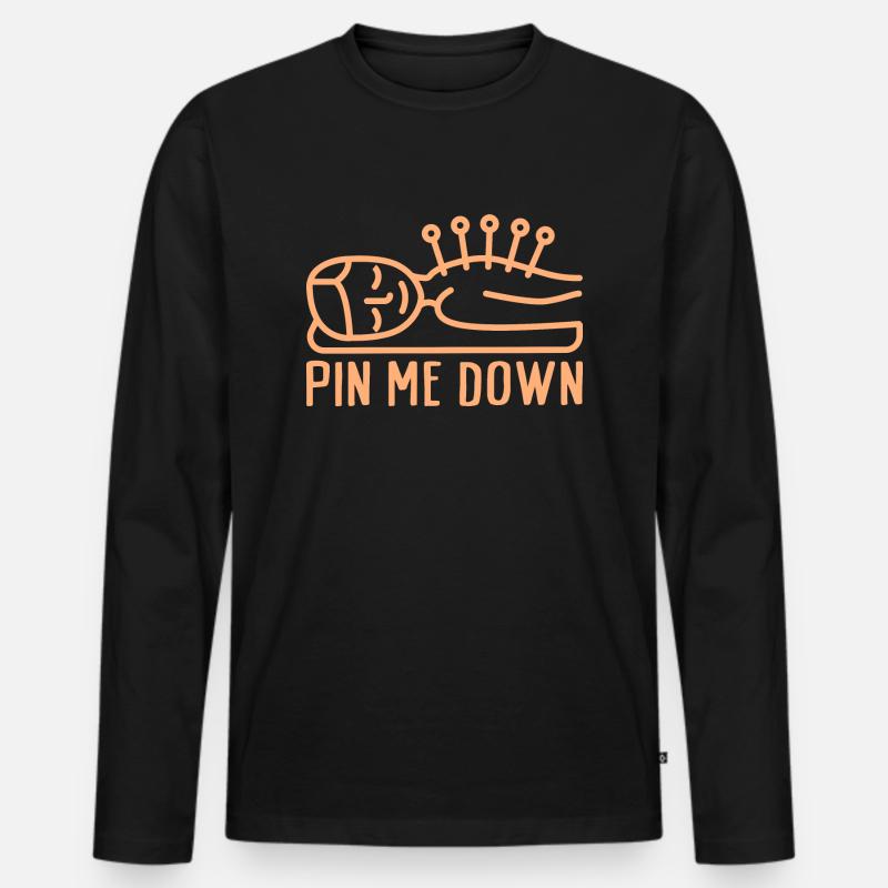 Akkupunktur - Männer Premium Bio Langarmshirt - Schwarz