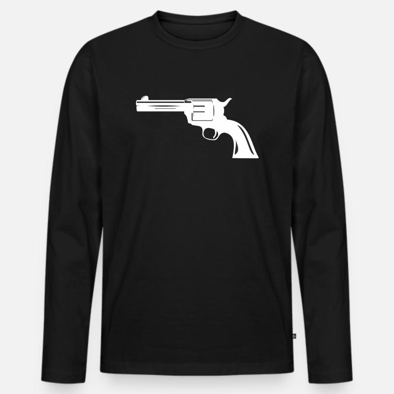 Colt - Männer Premium Bio Langarmshirt - Schwarz