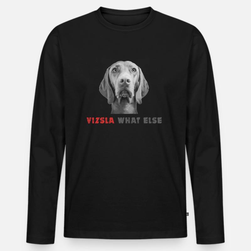 Vizsla What else - Männer Premium Bio Langarmshirt - Schwarz