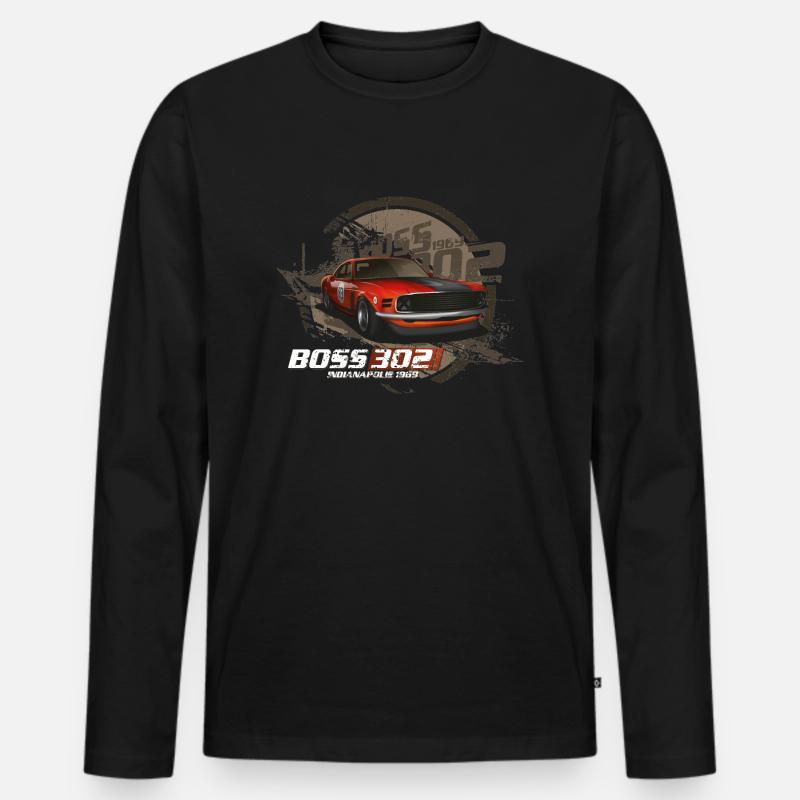 Racing 302 - Männer Premium Bio Langarmshirt - Schwarz