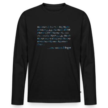 Munich blue white - Men's Premium Organic Long Sleeve Shirt - black - Front - Nico (187cm)