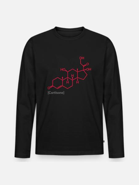 cortisone - Men's Premium Organic Long Sleeve Shirt - black