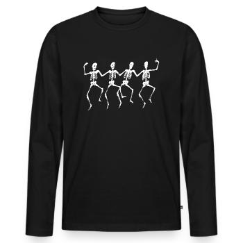 Skeletons - Men's Premium Organic Long Sleeve Shirt - black - Front - Nico (187cm)
