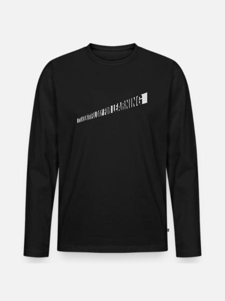 beautiful day for learning - Men's Premium Organic Long Sleeve Shirt - black