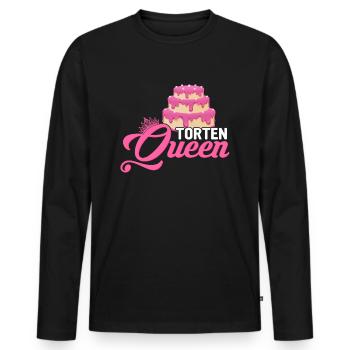 Torten Queen Konditor Torten Bäckerin - Männer Premium Bio Langarmshirt - Schwarz - Vorne - Nico (187cm)