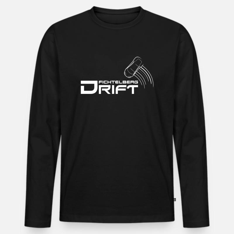 Fichtelberg Drift - Männer Premium Bio Langarmshirt - Schwarz