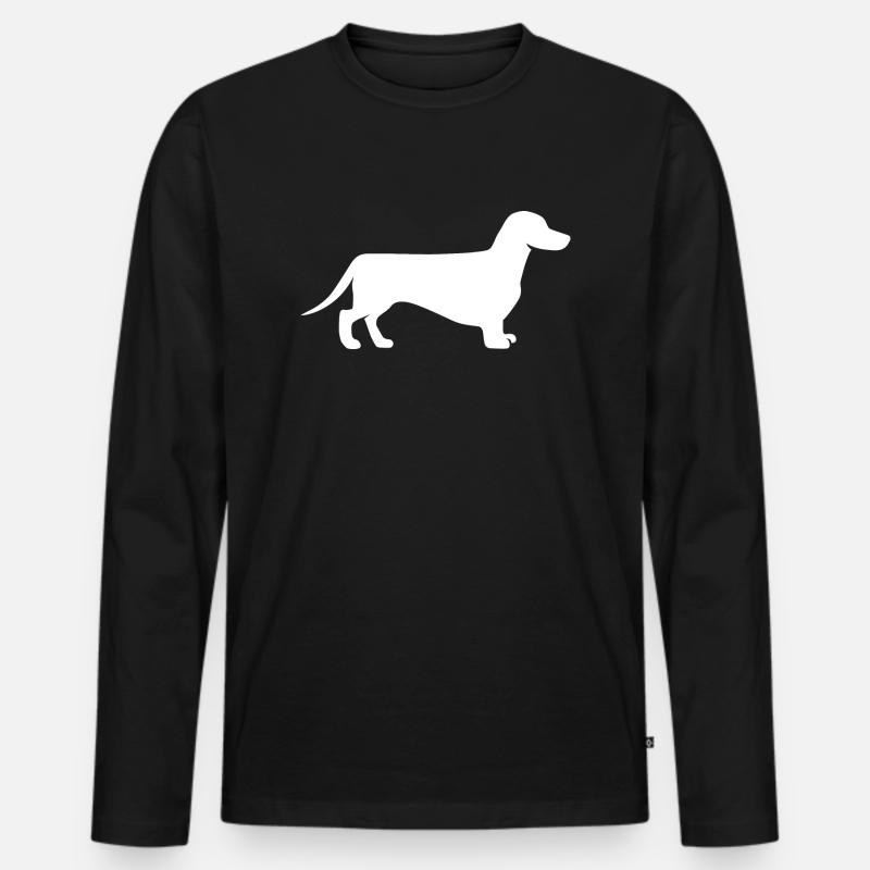 Hund Dog - Männer Premium Bio Langarmshirt - Schwarz