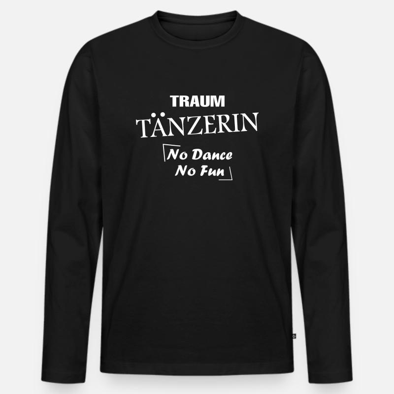 Dancing Dance Music - Männer Premium Bio Langarmshirt - Schwarz