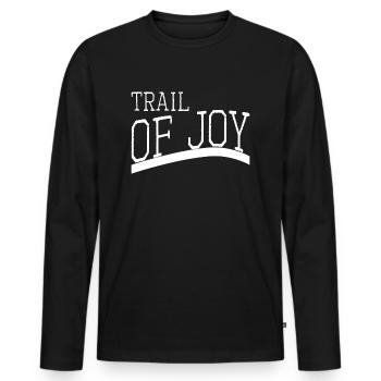 Biking Adventures Cultivating Bliss Blissful State - Men's Premium Organic Long Sleeve Shirt - black - Front - Nico (187cm)