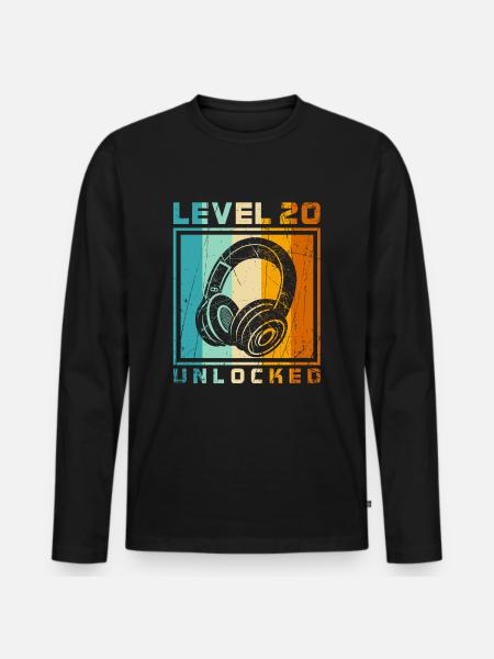 20th Birthday Boy - Men's Premium Organic Long Sleeve Shirt - black