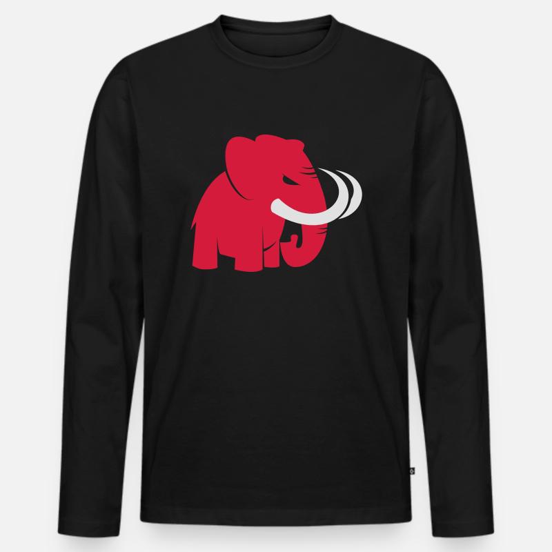 Mammut Logo-Motiv - Männer Premium Bio Langarmshirt - Schwarz