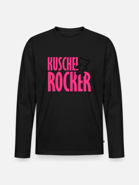 Kuschelrocker - Men's Premium Organic Long Sleeve Shirt - black