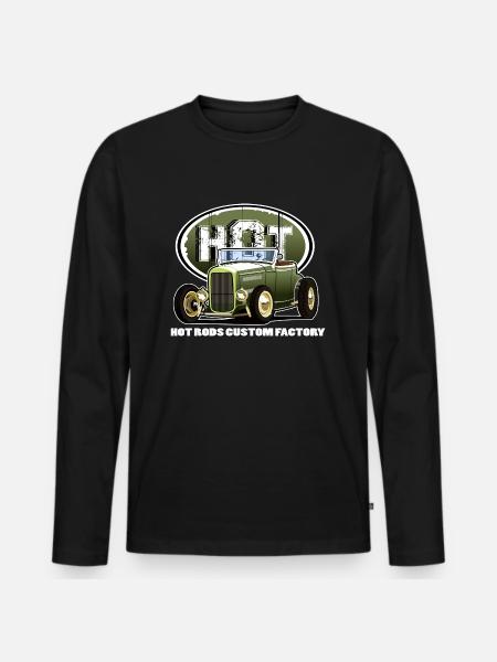 Hot rod - Men's Premium Organic Long Sleeve Shirt - black