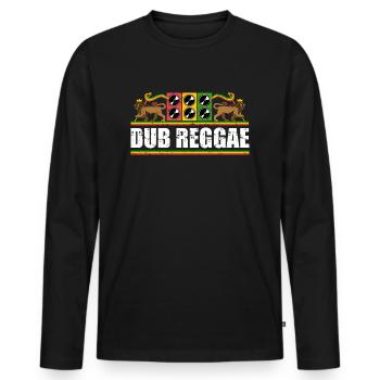 Dub reggae - T-shirt manches longues Premium bio Homme - noir - Devant - Nico (187cm)