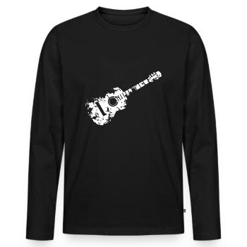 Guitariste guitariste guitariste musicien - T-shirt manches longues Premium bio Homme - noir - Devant - Nico (187cm)