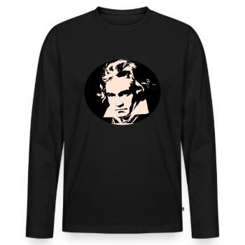 LUDWIG VAN BEETHOVEN - 2020 L'ANNÉE DE CETTE MUSIQUE - T-shirt manches longues Premium bio Homme - noir - Devant - Nico (187cm)