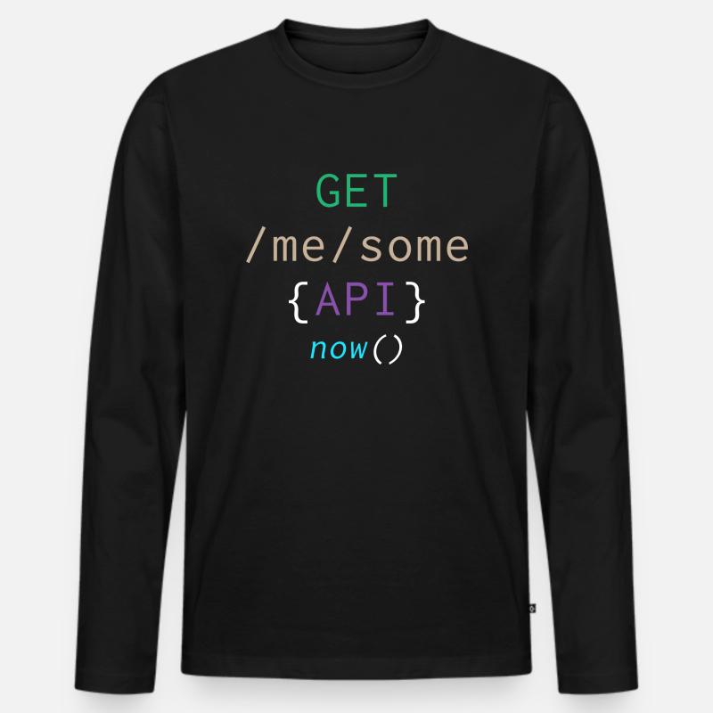 Cadeau informatique de programmation API disant T-shirt manches longues Premium bio Homme
