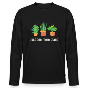 Nur noch eine Pflanze - Männer Premium Bio Langarmshirt - Schwarz - Vorne - Nico (187cm)