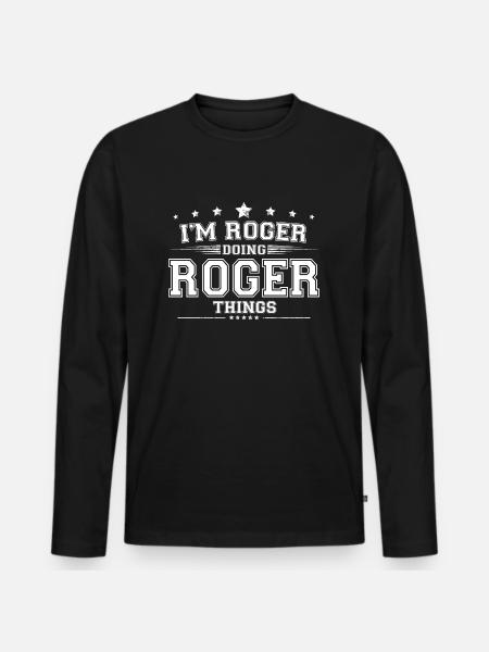 Roger - T-shirt manches longues Premium bio Homme - noir