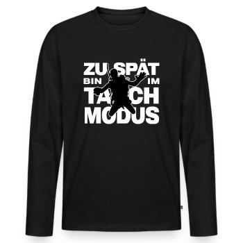 taucher tauchschule diving tauchsport tauchmodus - Männer Premium Bio Langarmshirt - Schwarz - Vorne - Nico (187cm)