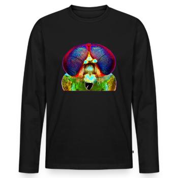 Nightmare on compound eye street - Männer Premium Bio Langarmshirt - Schwarz - Vorne - Nico (187cm)