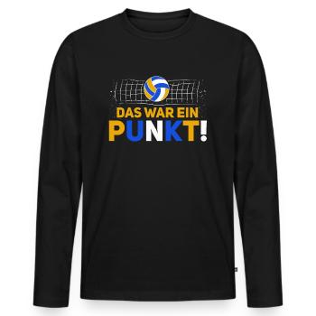 Das war ein Punkt! - Volleyballer Beach Volleyball - Männer Premium Bio Langarmshirt - Schwarz - Vorne - Nico (187cm)
