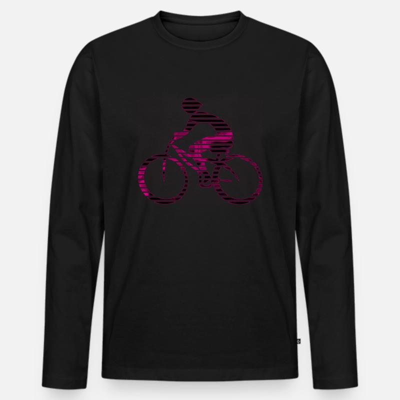 Radfahrer - Männer Premium Bio Langarmshirt - Schwarz