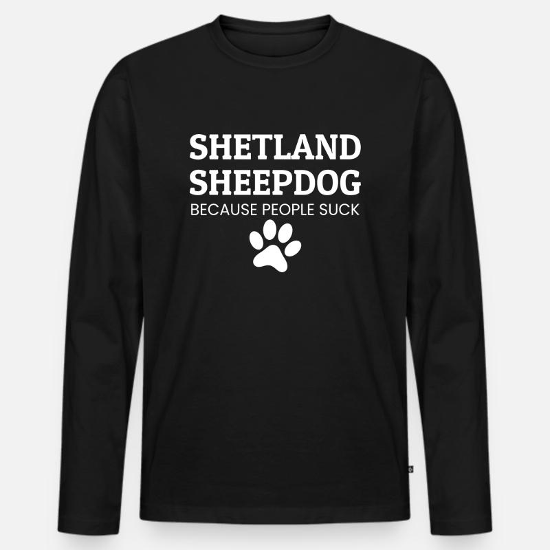 Hund Dog - Männer Premium Bio Langarmshirt - Schwarz