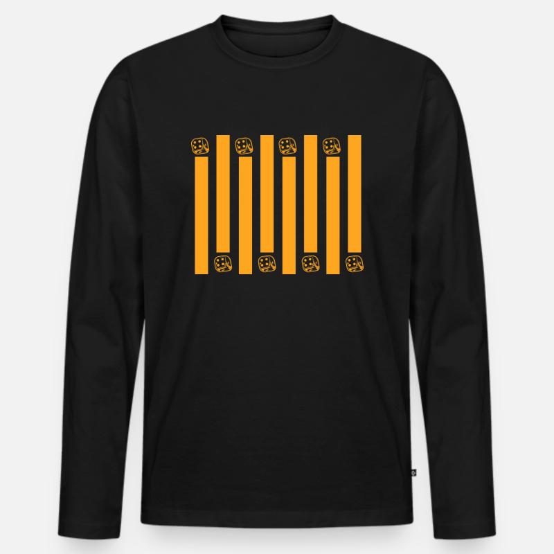 boardgame chess backgammon game night - Männer Premium Bio Langarmshirt - Schwarz