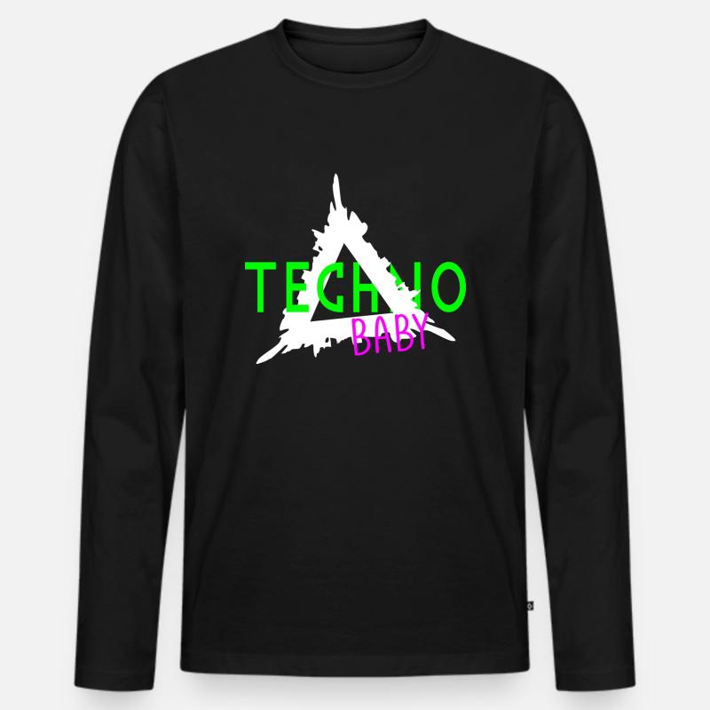 Techno bébé 3 - T-shirt manches longues Premium bio Homme - noir