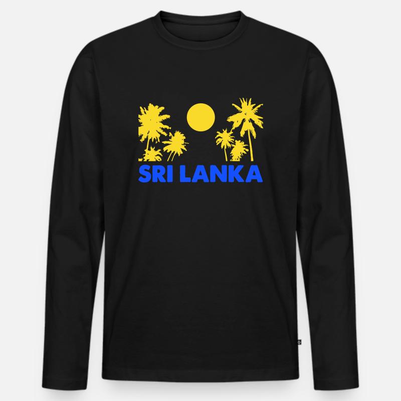 sri lanka - Männer Premium Bio Langarmshirt - Schwarz