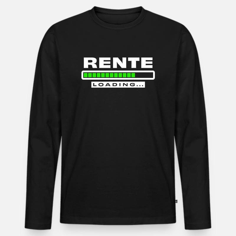 Rente Loading - Männer Premium Bio Langarmshirt - Schwarz
