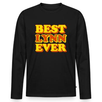 Lynn Vorname lustiges Geschenk - Männer Premium Bio Langarmshirt - Schwarz - Vorne - Nico (187cm)