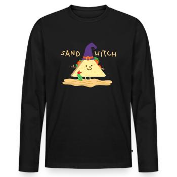 Hexe in der Wüste - Männer Premium Bio Langarmshirt - Schwarz - Vorne - Nico (187cm)