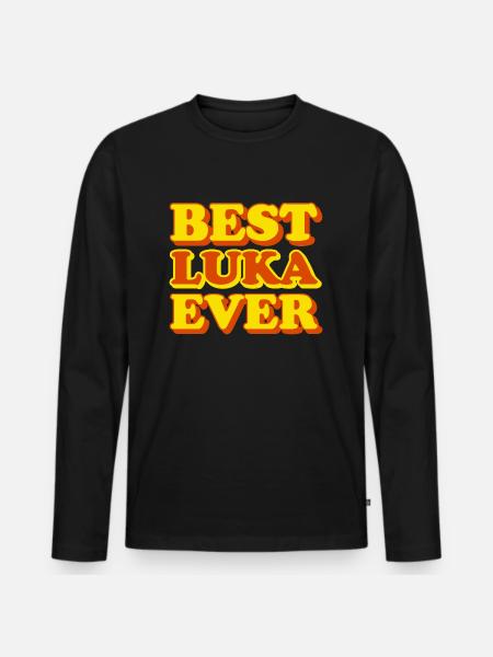 Luka first name funny gift - Men's Premium Organic Long Sleeve Shirt - black