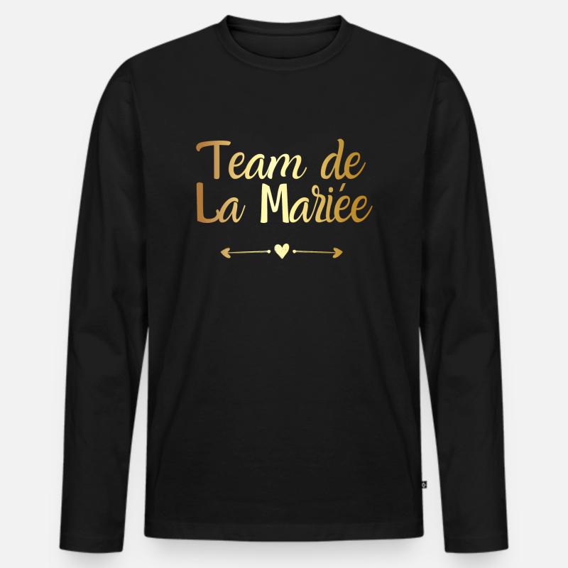 Golden Bride Team - Brautgeschenk - Männer Premium Bio Langarmshirt - Schwarz
