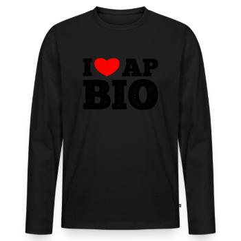 AP Biologie Drôle Lycée AP Class Survivor - T-shirt manches longues Premium bio Homme - noir - Devant - Nico (187cm)