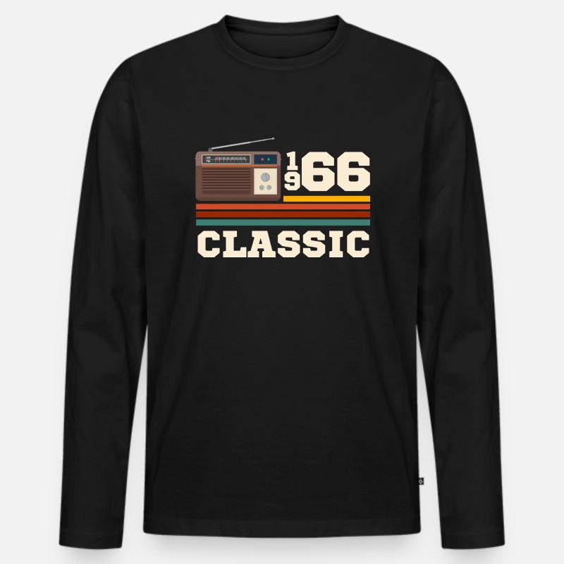 Jubiläum 1966 Retro-Klassiker - Männer Premium Bio Langarmshirt - Schwarz