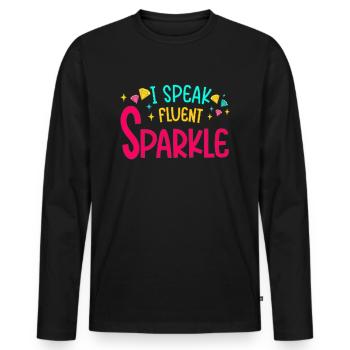 Peinture au diamant Artiste Speak Sparkle Diamond - T-shirt manches longues Premium bio Homme - noir - Devant - Nico (187cm)