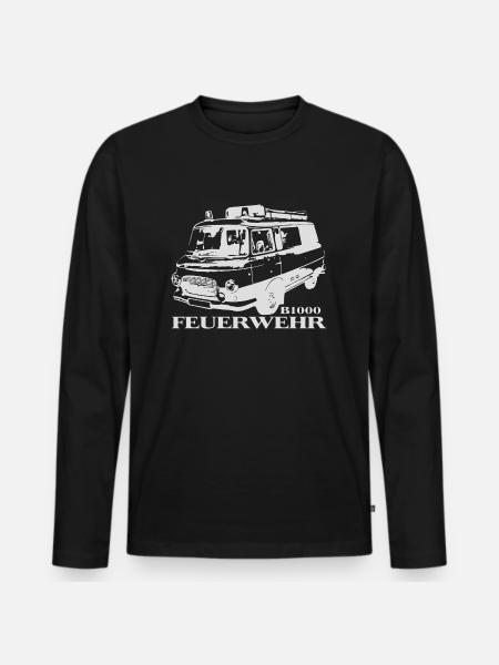Barkas B1000 Feuerwehr - Männer Premium Bio Langarmshirt - Schwarz