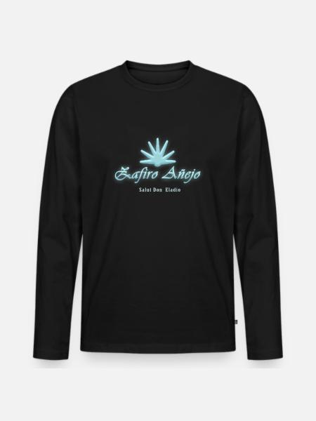 Zafiro Anejo - Männer Premium Bio Langarmshirt - Schwarz