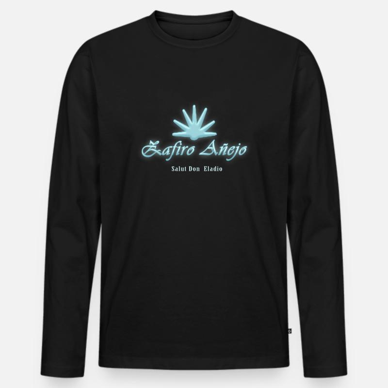 Zafiro Anejo - Männer Premium Bio Langarmshirt - Schwarz