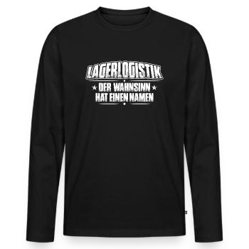 Fachkraft für Lagerlogistik Wahnsinn Geschenk - Männer Premium Bio Langarmshirt - Schwarz - Vorne - Nico (187cm)