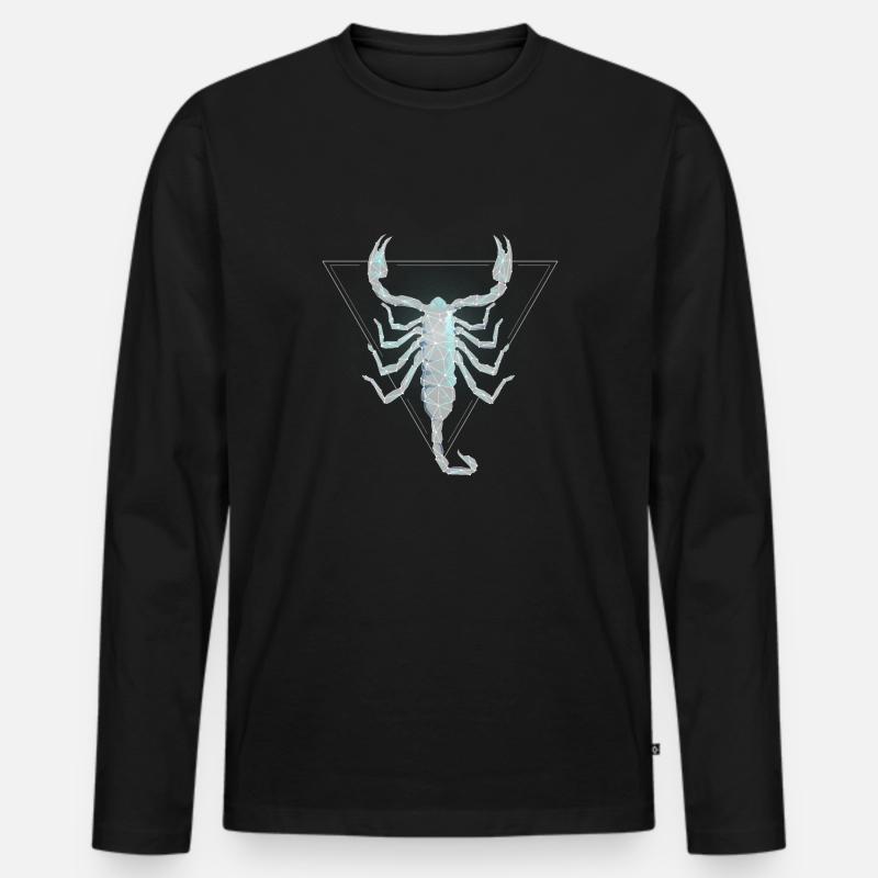 Sternzeichen Skorpion - Männer Premium Bio Langarmshirt - Schwarz