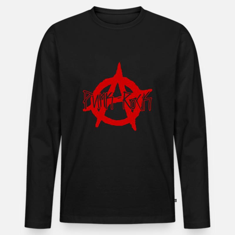 Punk Rebellion Oi Geschenkidee - Männer Premium Bio Langarmshirt - Schwarz