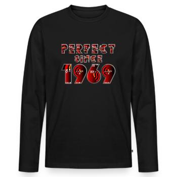 Geburtsjahr 1969 - Männer Premium Bio Langarmshirt - Schwarz - Vorne - Nico (187cm)