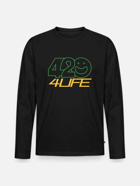 420 FOR LIFE - Men's Premium Organic Long Sleeve Shirt - black