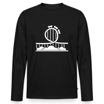 Rollercoaster Roller Coaster - Men's Premium Organic Long Sleeve Shirt - black - Front - Nico (187cm)