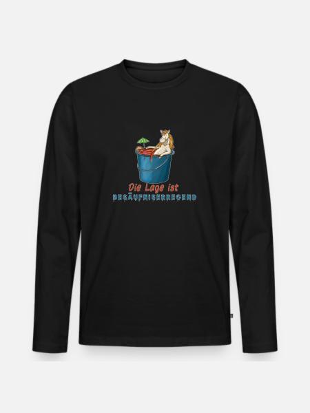 Besäufniserregend - Männer Premium Bio Langarmshirt - Schwarz