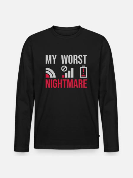Symbols my worst nightmare - Men's Premium Organic Long Sleeve Shirt - black